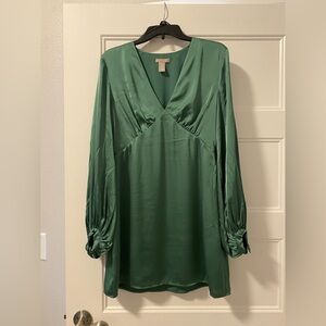 H&M Satin Green Dress